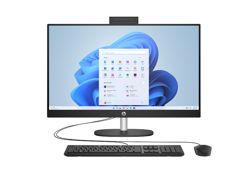 HP All-in-One 27-cr0086nh PC, Intel Core i7 1355U, 8GB DDR4 3200, 512GB PCIe NVMe M.2 SSD, Free DOS, 27" FHD, No ODD, Realtek RTL8852BE Wi-Fi 6 (2x2) and Bluetooth 5.3 (A99BNEA)
