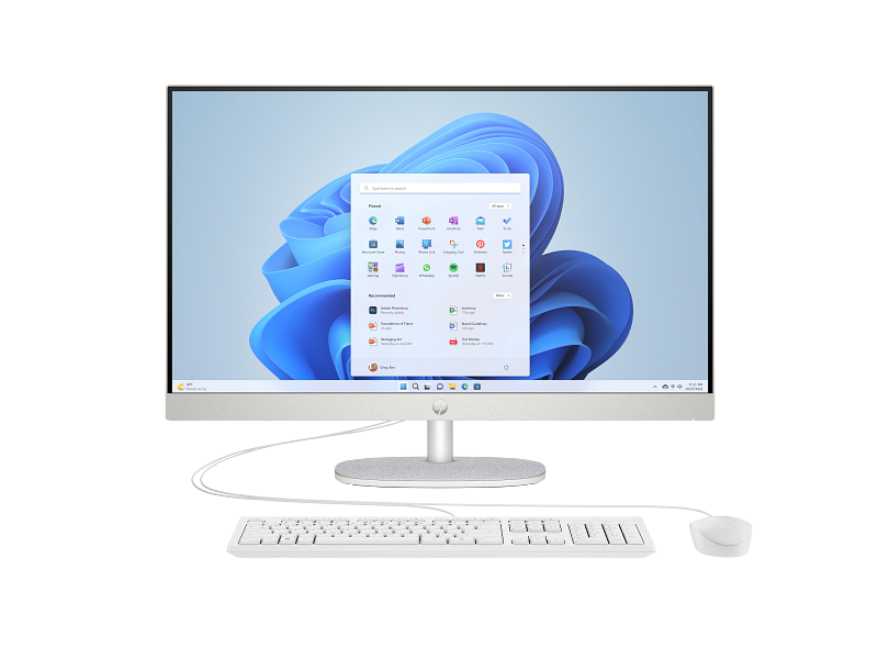 HP All-in-One 27-cr0154nh (White)/cr0155nh (Black) PC, Intel Core i7 1355U, 8GB DDR4 3200, 512GB PCIe NVMe M.2 SSD, Free DOS, 27-Inch FHD Touch Screen, Realtek Wi-Fi 6 (1x1) and Bluetooth 5.3 - Image 2